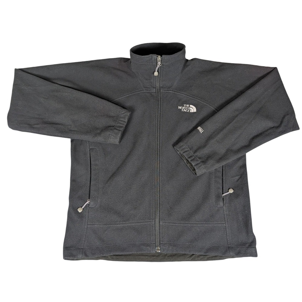 The North Face Fleece Jacket Womens Small Black Full Zip Mock Neck Excellent